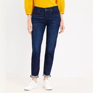 LOFT Women's Dark Blue Straight Jeans